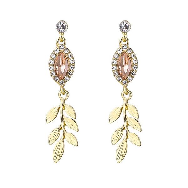 

dangle & chandelier 2021 earrings for women boho style crystal leaf leaves earring female jewelry long earrinngs gift, Silver