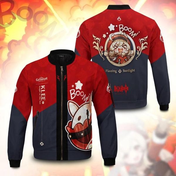

men's hoodies & sweatshirts jacket fashion loose genshin impact carcoon long sleeve swerter, Black
