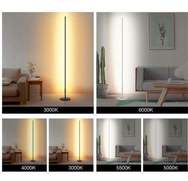 

nordic minimalist led floor lamps standing lamps living room led black/white aluminum luminaria lamparas decorate
