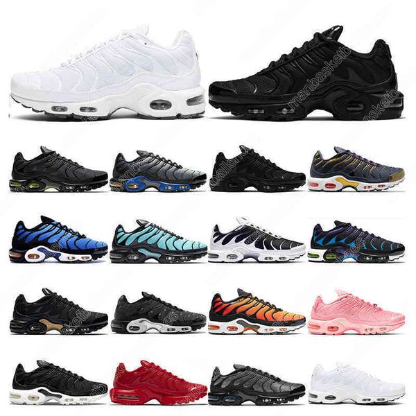 

plus tn running shoes mens black white volt glow hyper pastel blue oreo women orange pink breathable sneakers trainers sports 36-45