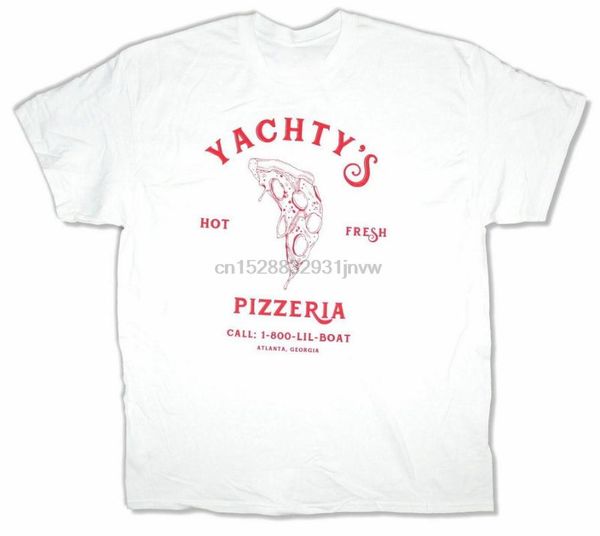 

men's t-shirts lil yachty pizzeria tour white t-shirt official merch cotton plus size tee shirt, White;black