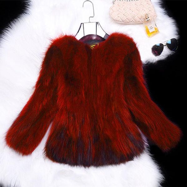 

women's fur & faux winter coat ladies short raccoon, Black