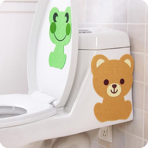 

wall stickers bathroom toilet with deodorant function cartoon felt seat decals cute figure for home ts3