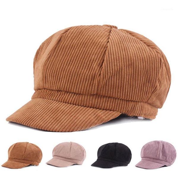 

berets fashion dome for women cotton retro octagonal cap spring autumn outdoor all-matching peaked, Blue;gray