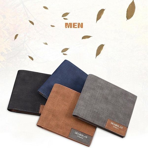 

2021 minimalist men's short wallet retro youth wallet ultra-thin men's cross-section, Red;black