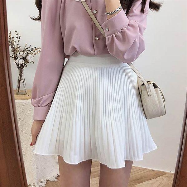

bobokateer summer white pleated skirt women clothes jupe femme faldas mujer moda black skirts womens clothing spodnica 210306
