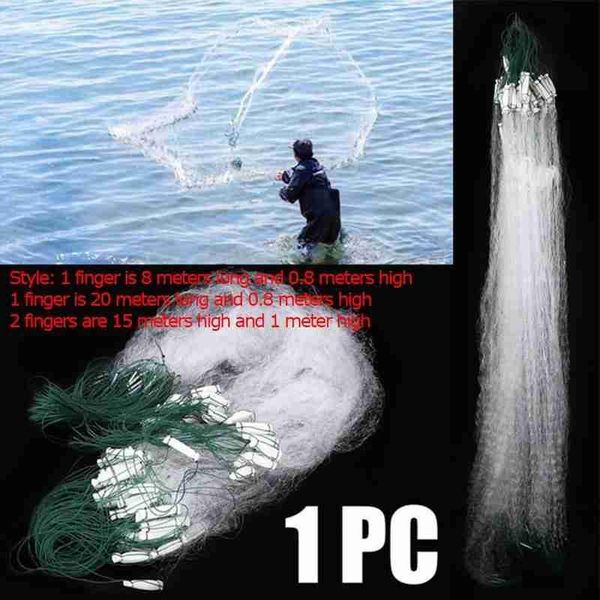 

fishing accessories net single mesh nylon durable float trap monofilament gill for hand casting