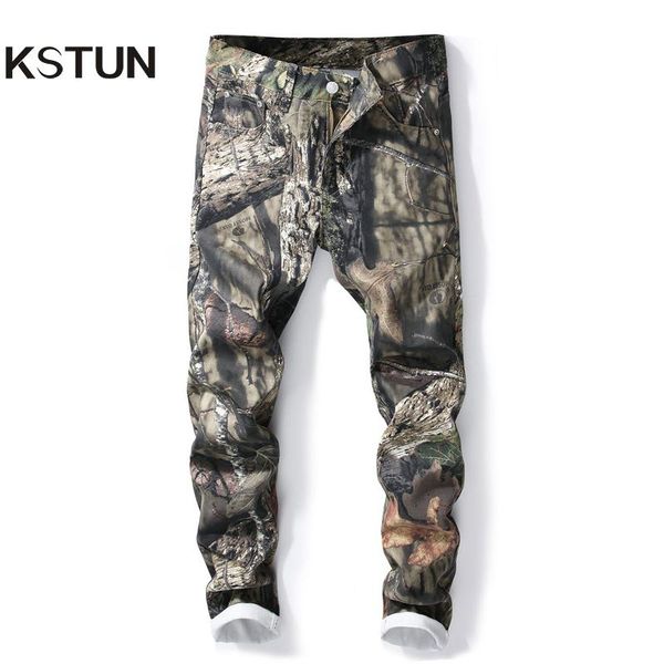 

men's jeans trousers stretch green slim fit denim men casual pants with print fashion man brand 2021, Blue