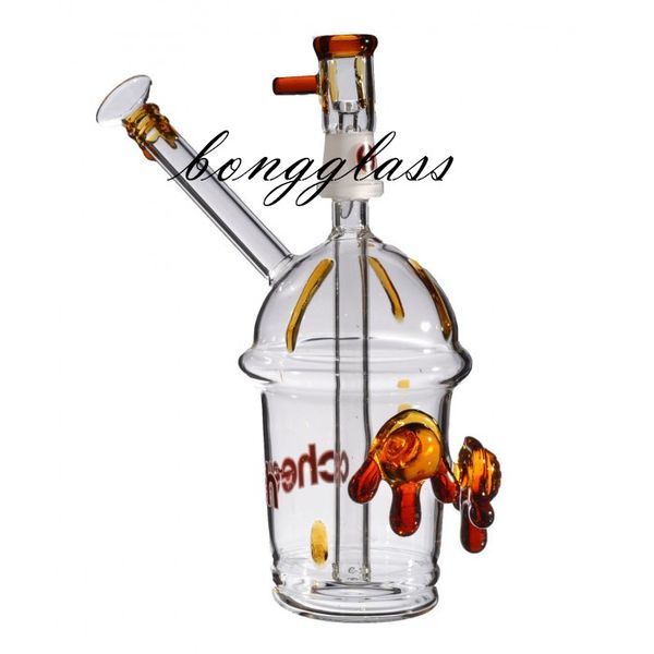 8,6 polegadas de vidro Bubbler Aiustos de vidro de vidro de água Bongs de água Acessórios de fumo Unique hookahs bong cúpula Nail Dabber com articulação de 14mm