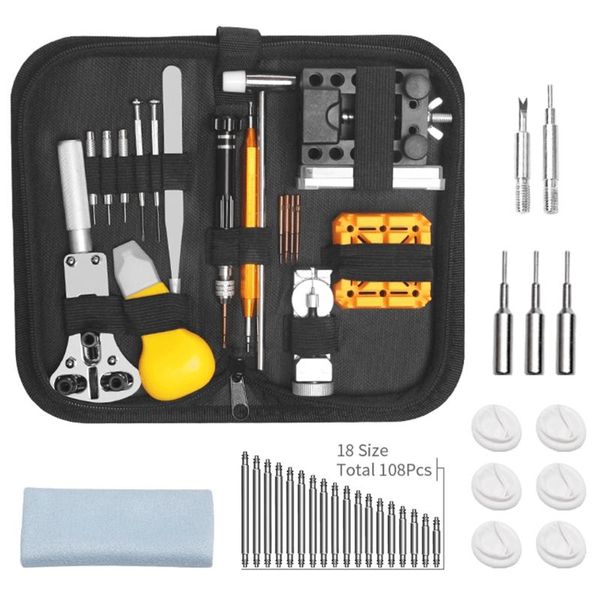 

repair tools & kits 1 set/150pcs bag carrying watch tool kit with case opener screwdriver tweezers metal handling for repairment