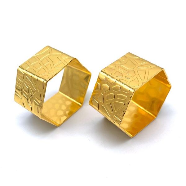 

10pcs l western restaurant metal hexagonal napkin button napkin ring ring cloth
