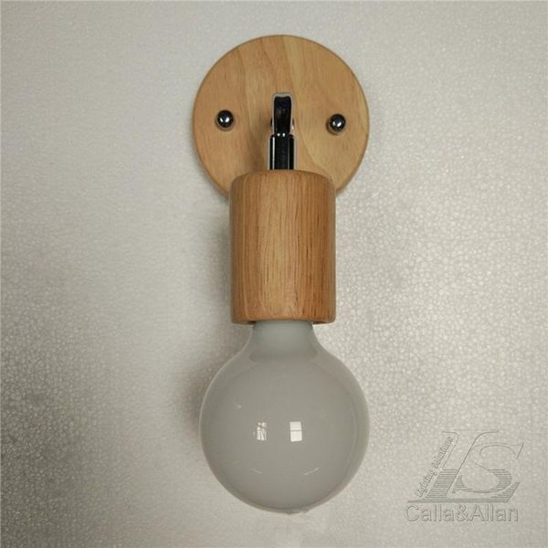 

wall lamp loft industrial retro wood lamps vintage bedside light with wooden canopy sconce