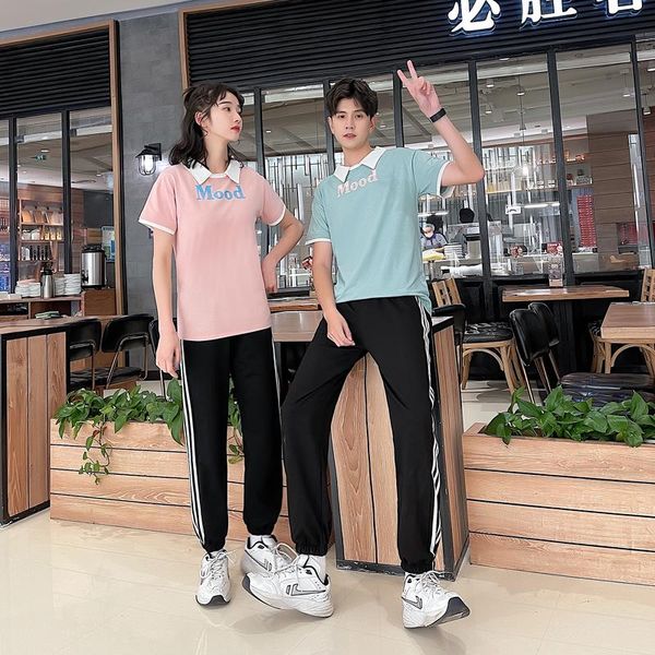 

women's t-shirt 2021 couple outfit shirt color class fashion suit couples clothes clothing, White