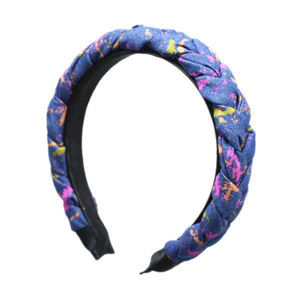 

hair accessories 2021 wide braided denim 3cm plain design hairbands women winter