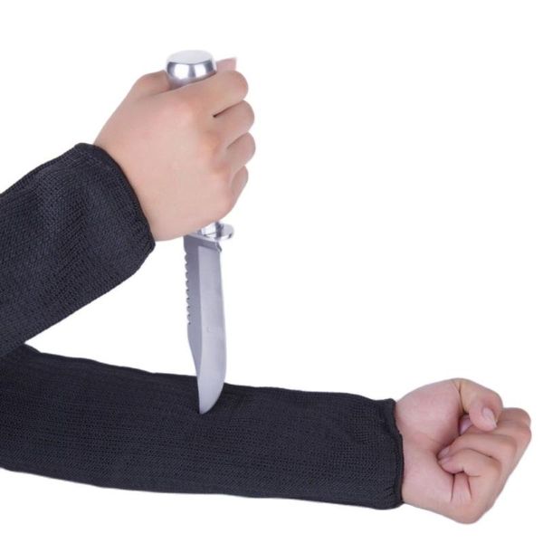 

elbow & knee pads 1 pcs arm guard protection armband gloves black safety cut heat resistant sleeves workplace sleeve, Black;gray