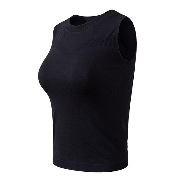 

yoga outfits fitness suit female tight seamless vest stretch breathable running fast dry clothes summer sportswear jogging top, White;red