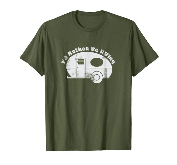 

RV Lover T-Shirt Rather Be RVing Camper Travel Trailer, Mainly pictures