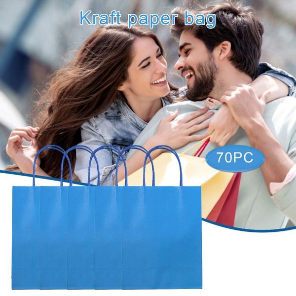 

gift wrap 10/70pcs kraft paper bags for children birthday weddings celebrations sweets candy cookies xmas home decoration*8