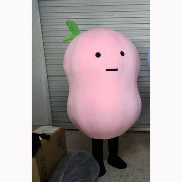 

pink peanut apparel mascot costume halloween christmas cartoon character outfits suit advertising leaflets clothings carnival adults outfit, Red;yellow
