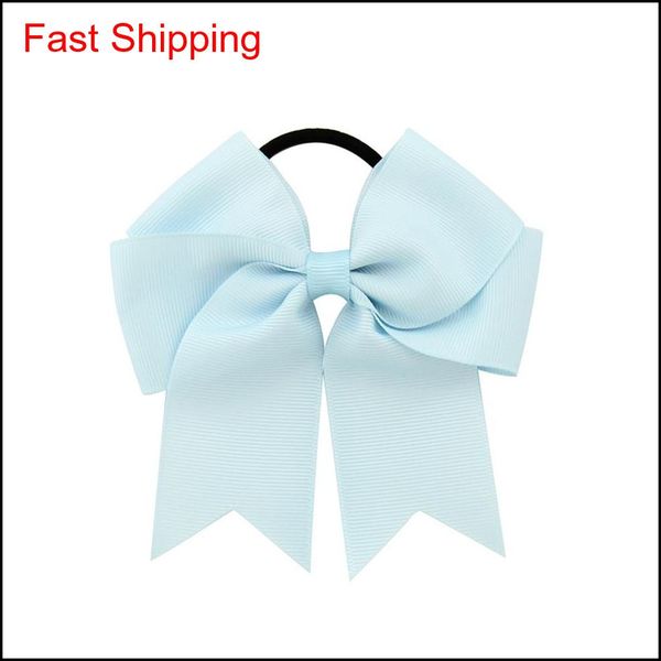 

20pcs/lot 4.5 inch solid elastic tie rope hair band kids bands bow h qylnku toys2010, Slivery;white