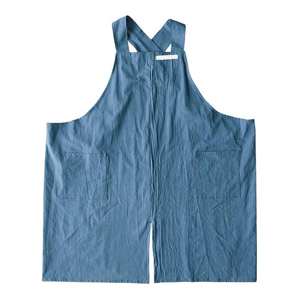 

aprons men women kitchen apron with pockets japanese style cotton blend gardening home cleaning restaurant bib no tie cross back artist