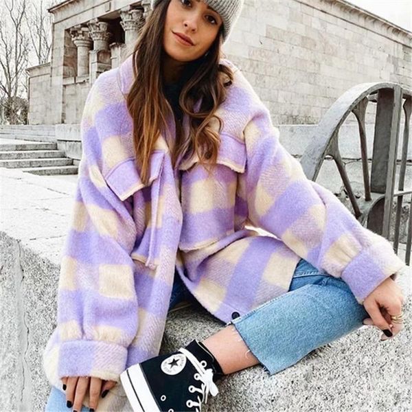 

women's wool & blends lugentolo purple coat women single-breasted irregular spring autumn fashion turn-down collar long sleeve coats, Black