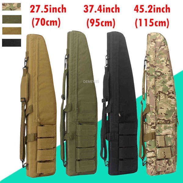 70 cm / 95cm / 115cm arma de armazenamento de arma tática saco de tiro ao ar livre espingarda de caça carry case malvado rifle bolsa de ombro com pad y1227