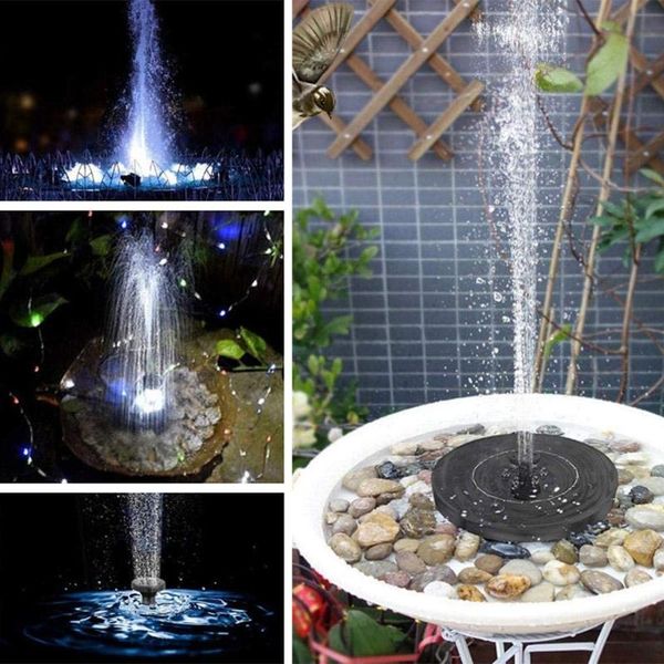 

solar powered pump with led lights 2.4w for bird bath garden decoration #55
