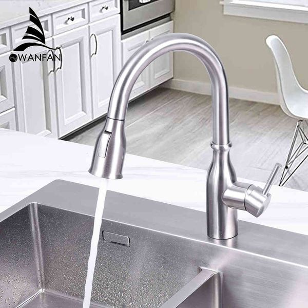 

kitchen faucets 304 single handle pull out tap hole swivel 360 degree water mixer 866097 0omo