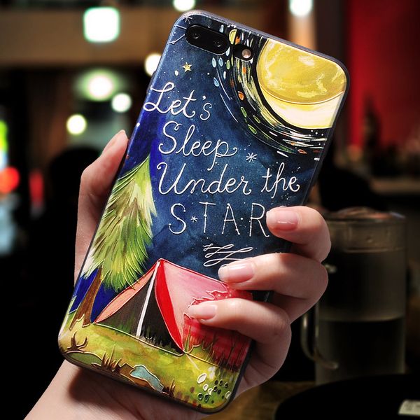 

3d emboss phone case for iphone 12 mini 11 pro xs max 6 7 8 plus se 2020 xr coque cute cartoon colorful soft silicon back cover