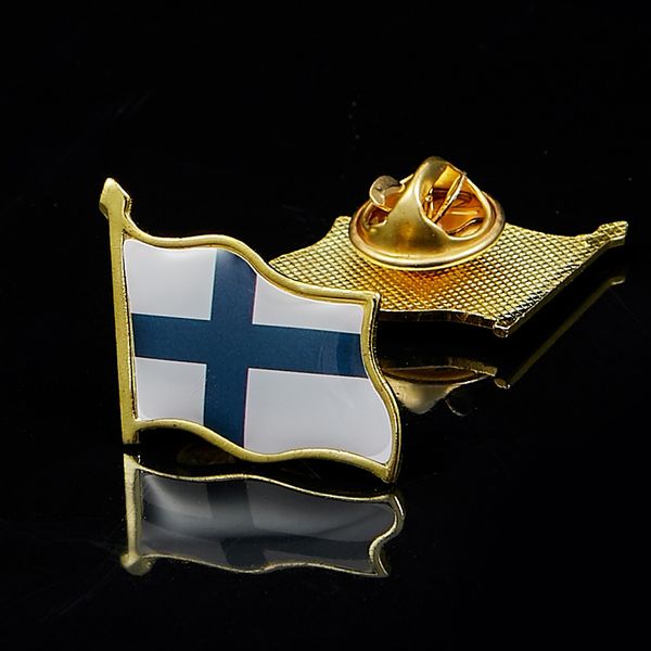 

30pcs finland waving lapel pins badge craft patriotic metal suit/hat/bag pin