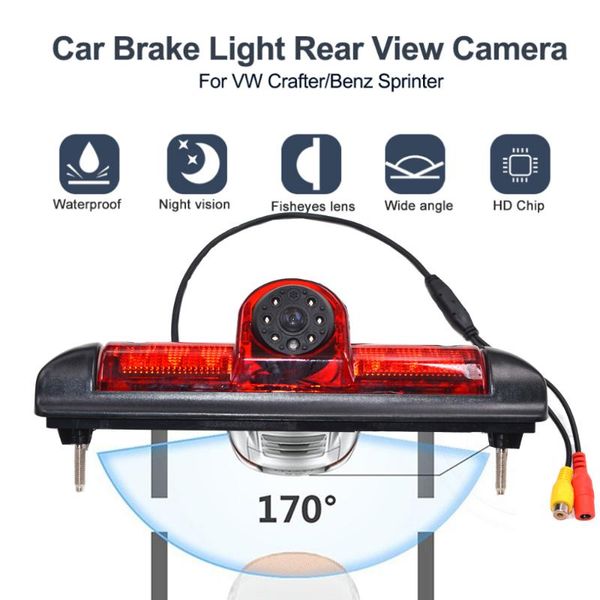 

car rear view cameras& parking sensors 3rd brake light camera waterproof night vision reverse for ducato/ boxer/ jumper