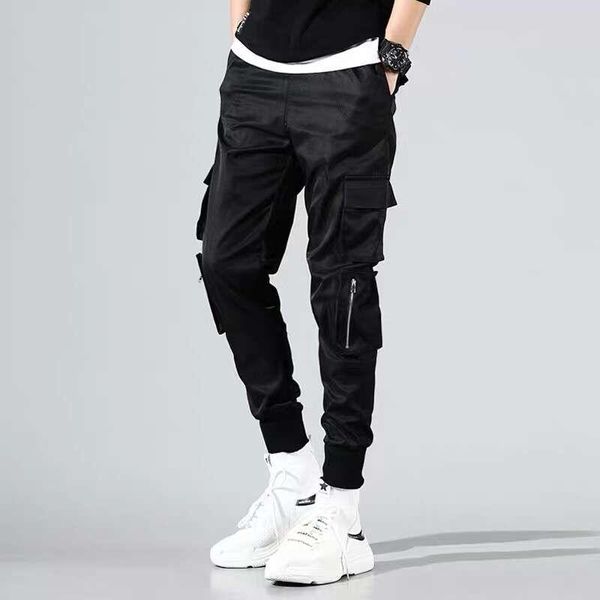 

men's pants cargo men 2021 mens streetwear joogers black sweatpant male hiphop autumn pockets trousers overalls