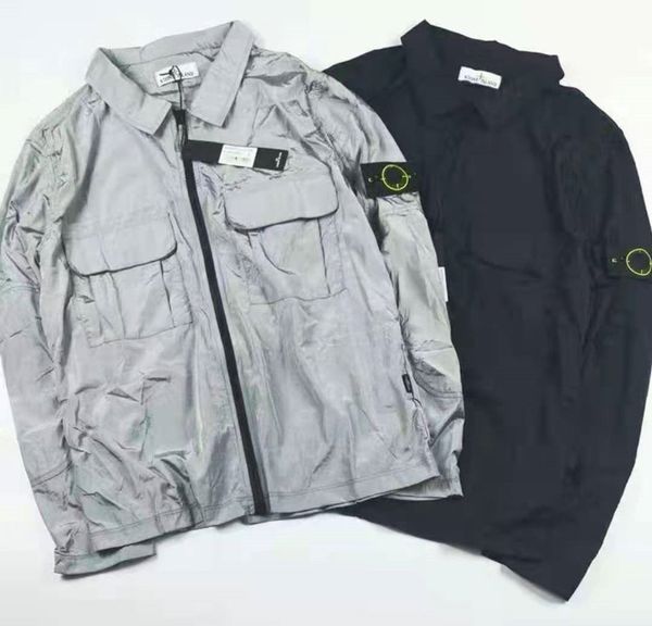 

men jacket spring summer coats man fashion street style ins male trench coats black gray color gradient casual zipper -20211, Tan;black