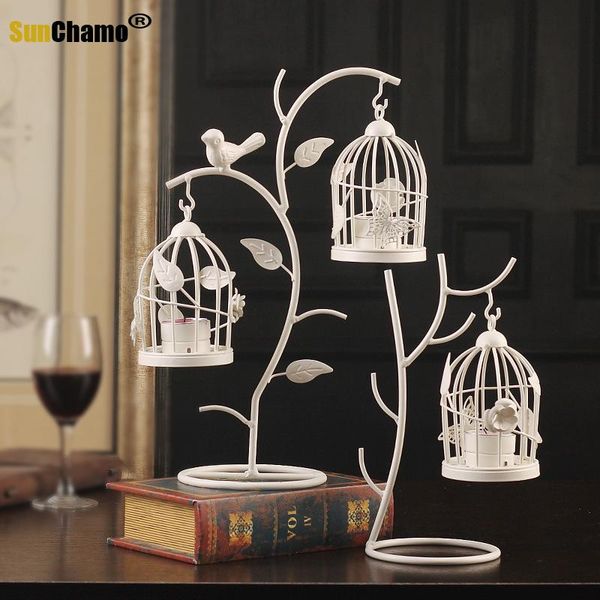 

candle holders branch bird cage candlestick creative iron romantic crafts wedding centerpieces home decorations centerpiece