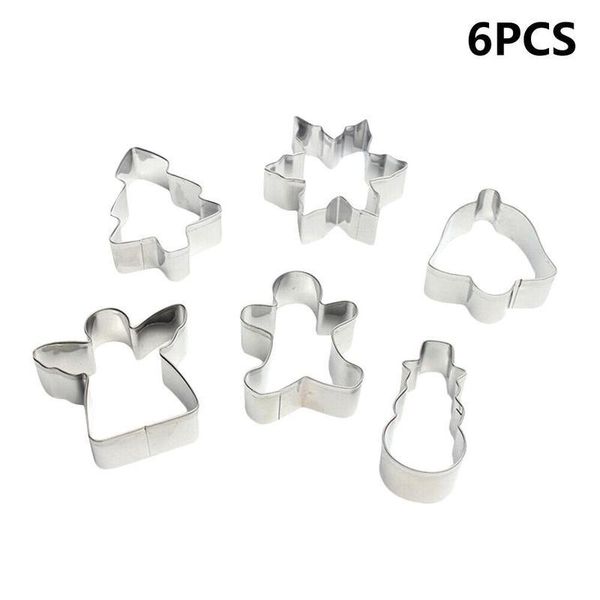 

baking moulds 6pcs cookie tools cutter mould biscuit press icing set stamp mold dessert christmas kitchen gadgets wholesale