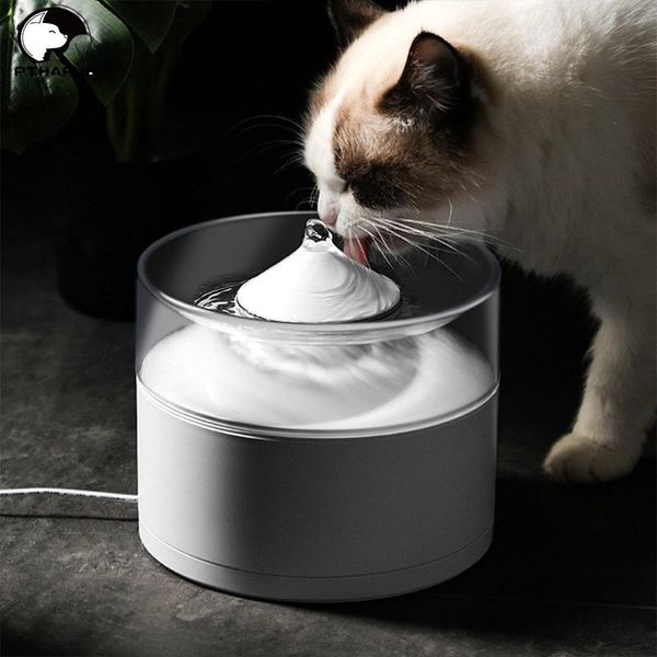 

cat bowls & feeders 1.3l automatic pet cats water fountain dispenser for dogs waterer drinker feeder bowl filter container