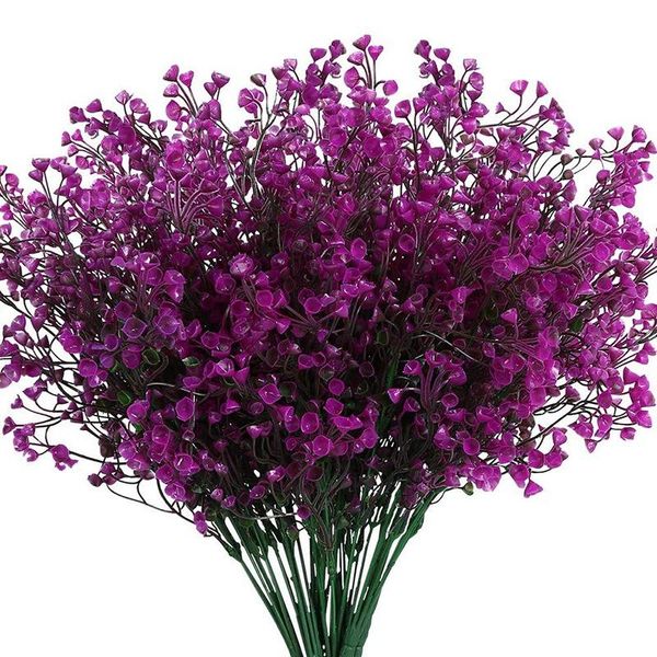 

rtificial shrubs 8 pack fake outdoor uv resistant plants , plastic