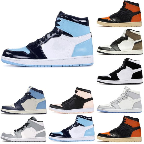 

with box jumpman 1s basketball shoes men women silver toe twist smoke grey high dark mocha student fashion sport outdoor sports sneaker mens
