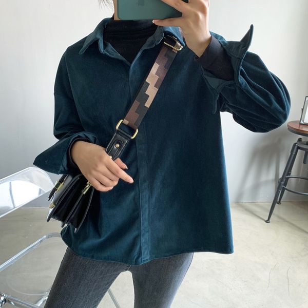 

2021 blouses down collar striped plaid spring women's clothing shirts gtm7, White