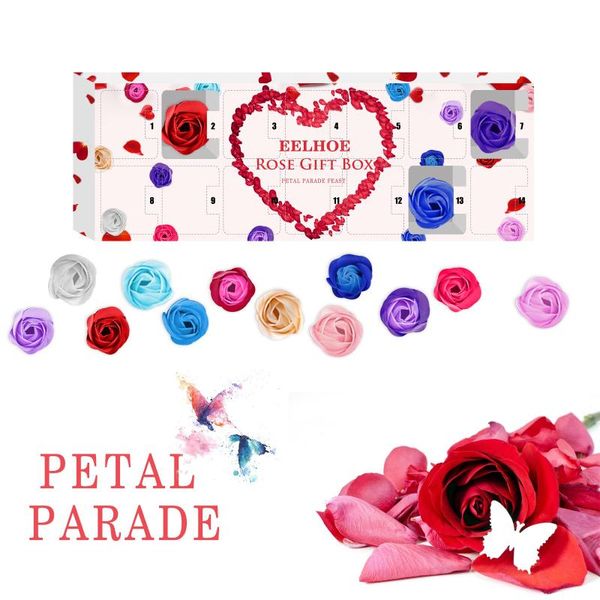 

gift wrap valentines day rose box high-quality fun present romantic decorative flower gifts contains 14 roses