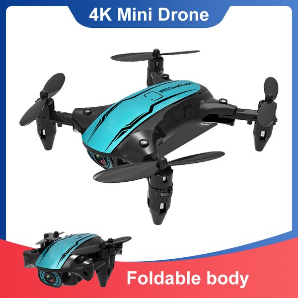

rc mini drone 4k 1080p hd camera wifi fpv professional air pressure altitude hold black foldable quadcopter dron toys for boy