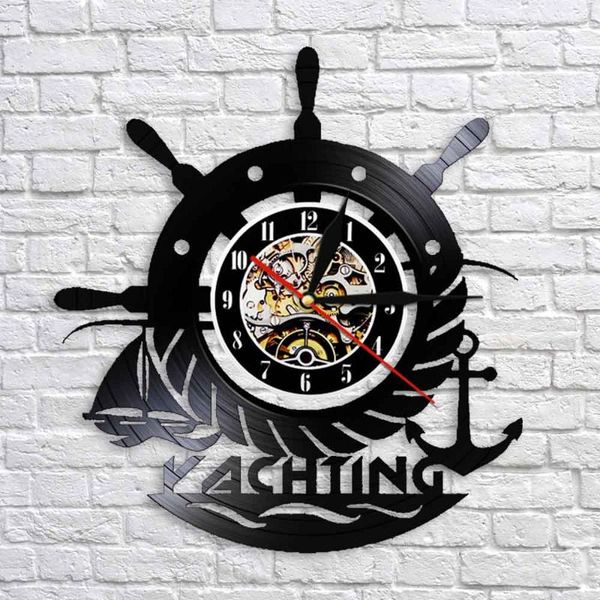 

wall clocks handmade art 3d watch clock yachting sport record sailing yachtsman time for living room decoration