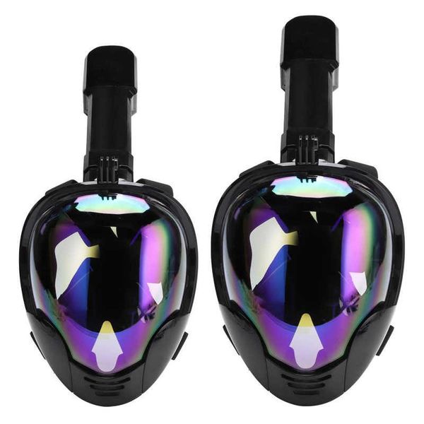 

diving masks mask underwater scuba snorkeling electroplated glasses anti-uv full face high transparent swimming goggles
