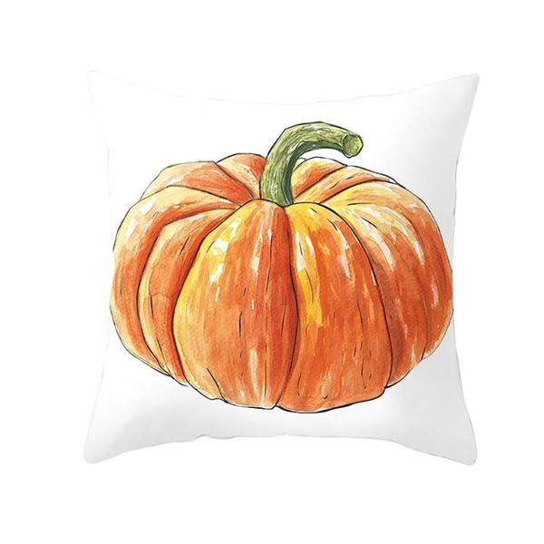 

pillow case 45-45cm linen fall halloween pumpkin waist throw cover home h5