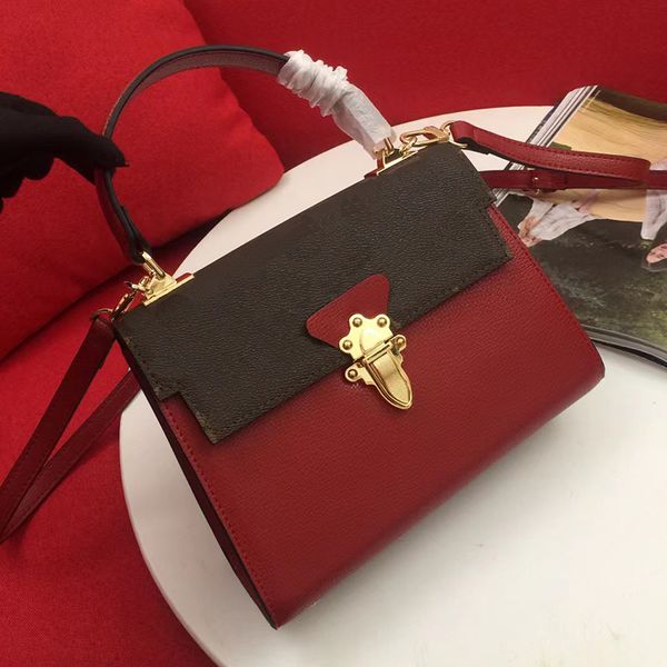 

ladies fashion designer flip presbyopia shoulder bags totes bag leather diagonal bag monogrames vernis handbags m53662