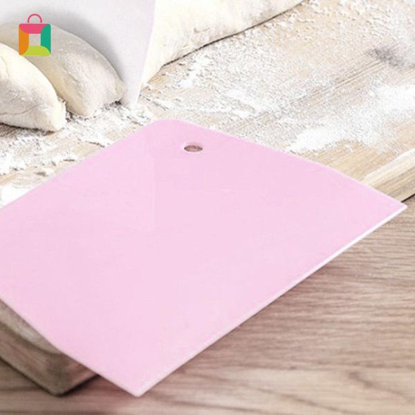 

baking & pastry tools 1pc plastic cake cream spatula dough butter batter scraper for home cutting kitchen gadgets