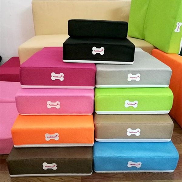 

breathable mesh foldable pet stairs for old dog pet bed stairs dog ramp 2 steps ladder for small dogs puppy cat bed cushion mat