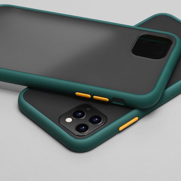 Custodie per telefoni con paraurti opaco resistenti allo sporco per iPhone 11 Pro XR X XS Max 12 6S 6 8 7 Plus Custodia trasparente in silicone TPU antiurto