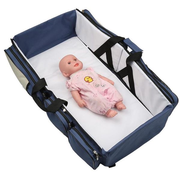 Borse per pannolini Born Baby Portatile da viaggio Lettino pieghevole Pannolini per fasciatoio Culla Mummia Borsa Nati Culla Multifunzione